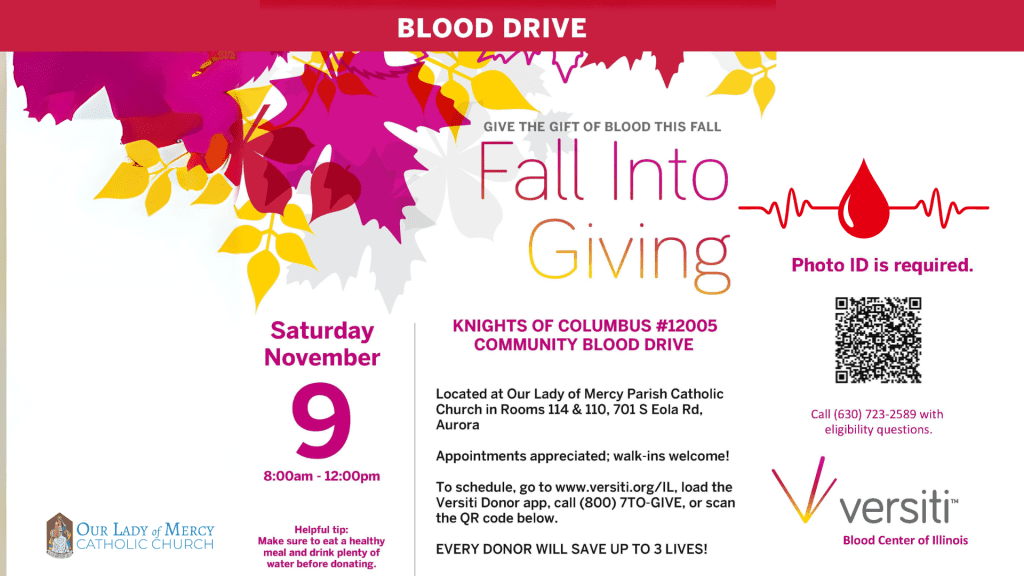 Knights of Columbus Blood Drive 11/9