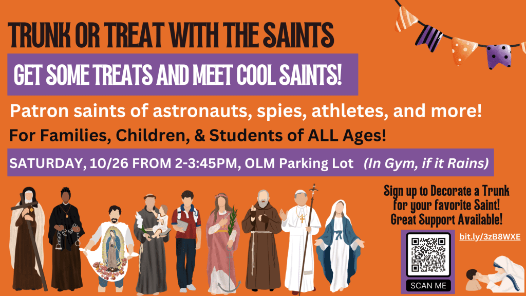 Trunk-or-Treat with the Saints 10/26