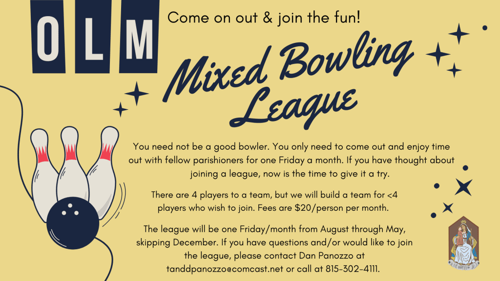 Join the OLM Bowling League – August to May