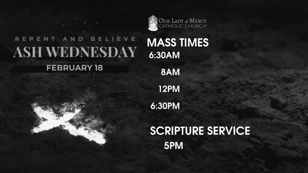 Ash Wednesday – 2/18