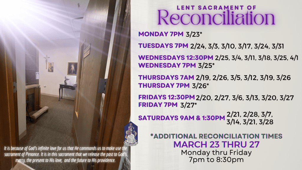 Six Straight Days of Confession 3/23 through 3/28