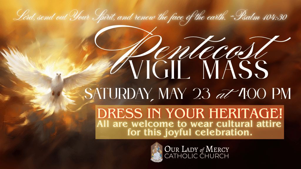 Pentecost Vigil Mass & International Potluck – 5/23