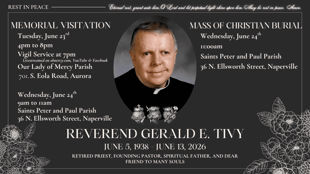 Funeral Arrangements for Father Gerald Tivy – 6/23 & 6/24